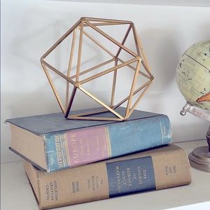 Gold metal geometric ball